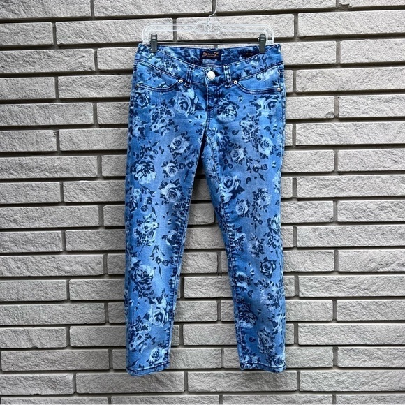 Seven7 Floral Ankle Length Skinny Jeans 6P - Picture 1 of 13